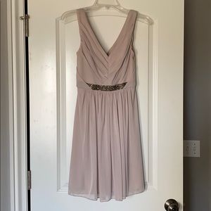 David’s Bridal Biscotti Bridesmaid Dress Short